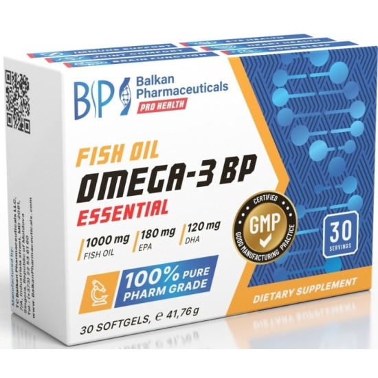 Balkan Pharmaceuticals Omega 3-BP Essential 1000mg 30 μαλακές κάψουλες