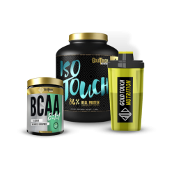 GoldTouch Nutrition Premium Iso Touch 86% Protein (2Kg) - Belgium Chocolate + GoldTouch Nutrition BCAA 8:1:1 400gr - Waterlemon + ΔΩΡΟ GOLDTOUCH SHAKER