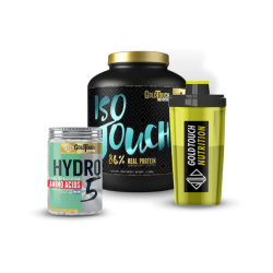 GoldTouch Nutrition Premium Iso Touch 86% Protein (2Kg) - Belgium Chocolate + Goldtouch Nutrition Hydro 5 Amino Acids 300 Caps + ΔΩΡΟ GOLDTOUCH SHAKER