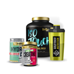 GoldTouch Nutrition Premium Iso Touch 86% Protein (2Kg) - Belgium Chocolate + Goldtouch Nutrition Hydro 5 Amino Acids 300 Caps + GoldTouch Nutrition Creatine Magna Power (400gr) - Tutti Frutti  + ΔΩΡΟ GOLDTOUCH SHAKER