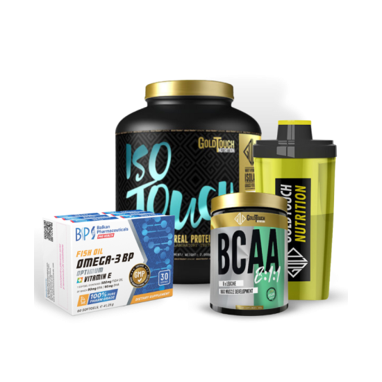  Iso Touch 86% Protein (2Kg) +  BCAA 8:1:1 400gr - Waterlemon + Balkan Pharmaceuticals Omega 3(1000mg) 30  κάψουλες + ΔΩΡΟ GOLDTOUCH SHAKER