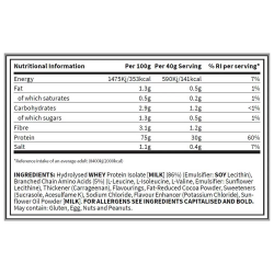 Optimum Nutrition Platinum Hydro Whey 1600gr - Milk Chocolate