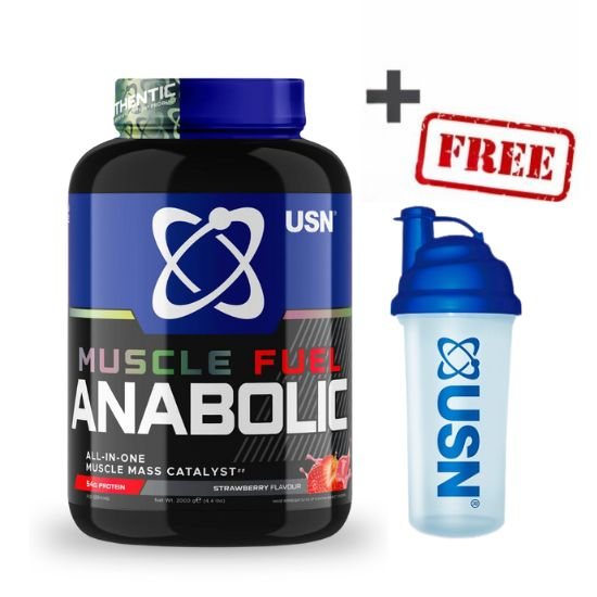 USN Muscle Fuel Anabolic 2kg Strawberry + ΔΩΡΟ USN SHAKER