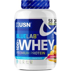 USN BlueLab 100% Whey Premium Protein 908gr Caramel Popcorn