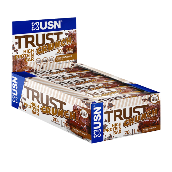 USN Trust Crunch Μπάρα με 20gr Πρωτεΐνης & Γεύση Fudge Brownie 12x60gr
