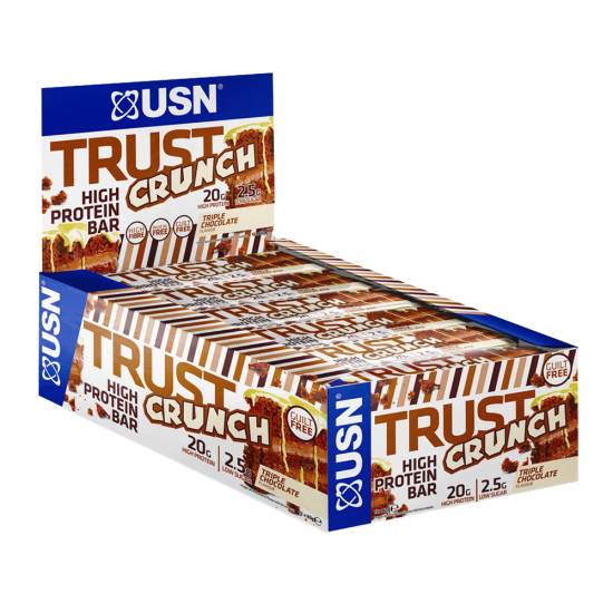 USN Trust Crunch Μπάρα με 20gr Πρωτεΐνης & Γεύση Triple Chocolate 12x60gr